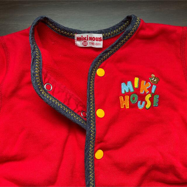 mikihouse(ミキハウス)のミキハウス　ベビー　カバーオール　赤色　80 キッズ/ベビー/マタニティのベビー服(~85cm)(カバーオール)の商品写真