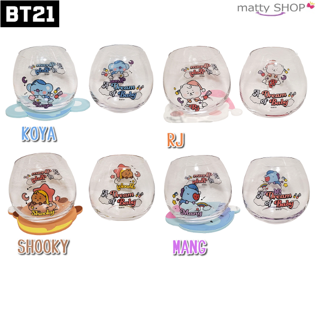 防弾少年団(BTS)(ボウダンショウネンダン)のBT21　公式グッズ"KOYA"【コップ320ml&コースタセット】 インテリア/住まい/日用品のキッチン/食器(グラス/カップ)の商品写真