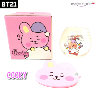 ボウダンショウネンダン(防弾少年団(BTS))のBT21公式グッズ"COOKY"【コップ320ml&コースタセット】(グラス/カップ)