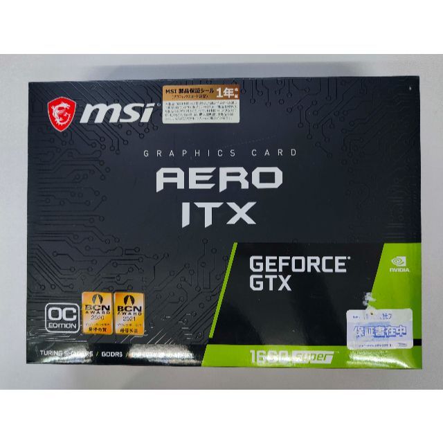 PC/タブレットMSI GeForce GTX 1660 SUPER AERO ITX OC