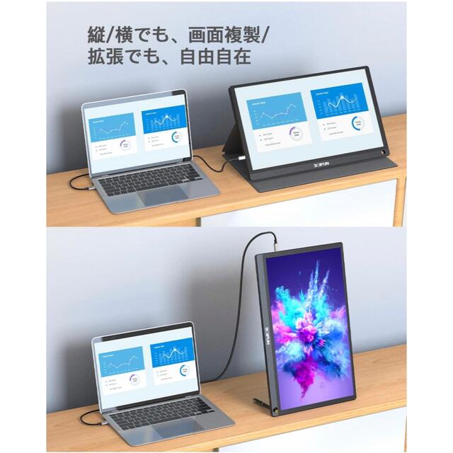BOIFUN 15.8 インチ モバイルモニター モニターのみ