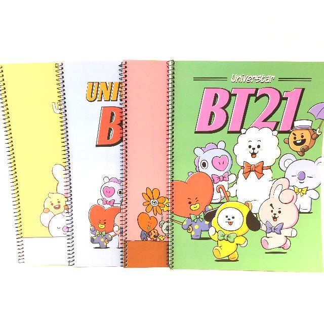 防弾少年団(BTS)(ボウダンショウネンダン)のBT21リングノート　スプリングノート　4冊セット！ エンタメ/ホビーのアニメグッズ(その他)の商品写真