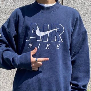 NIKE - 古着 90s ナイキ NIKE スウェット トレーナー 刺繍ロゴ 最高 ...