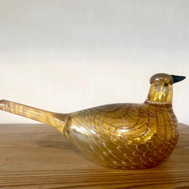 iittala(イッタラ)のoiva toikka :オイヴァトイッカ Golden Cuckoo イッタラ エンタメ/ホビーの美術品/アンティーク(ガラス)の商品写真