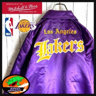 ミッチェルアンドネス(MITCHELL & NESS)の【未使用☆背面刺繍☆Lサイズ】ミッチェルアンドネス ナイロン コーチジャケット(ナイロンジャケット)