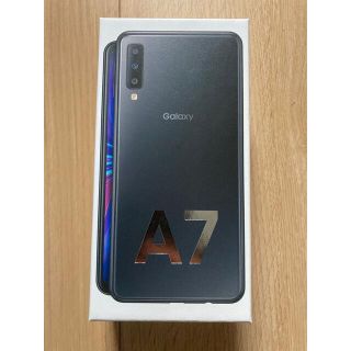 ギャラクシー(Galaxy)のスマートフォンgalaxyA7黒ブラック64GBSIMフリー　新品未使用(スマートフォン本体)