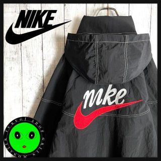 ナイキ(NIKE)の【未使用品☆大人気Lサイズ】ナイキ ハーフジップナイロン バック刺繍ロゴ(ナイロンジャケット)