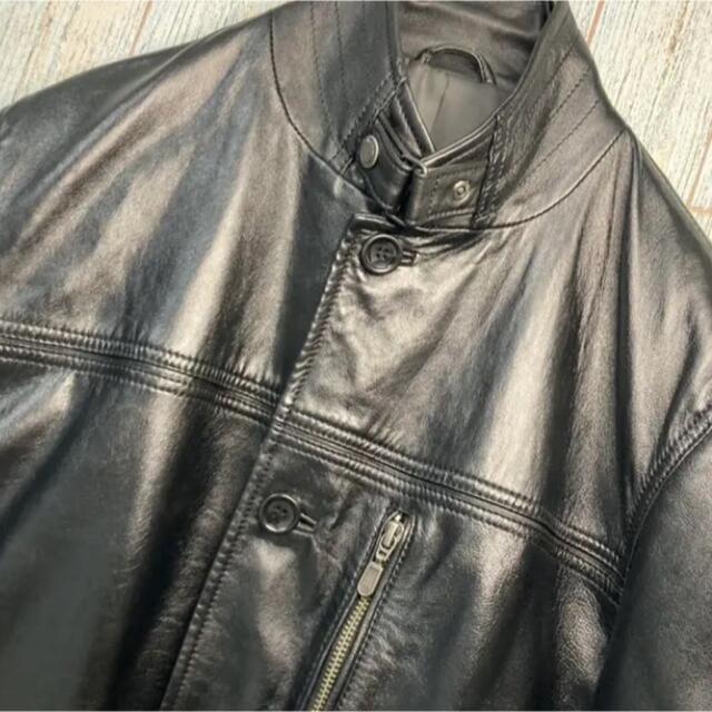 レザージャケット　本革　レザーコート　黒　ビンテージ　美品　古着　ビンテージ メンズのジャケット/アウター(レザージャケット)の商品写真
