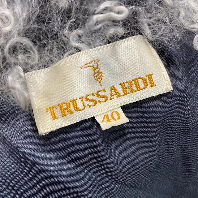 希少 TRUSSARDI リアルファー 2WAYウールジャケット 3