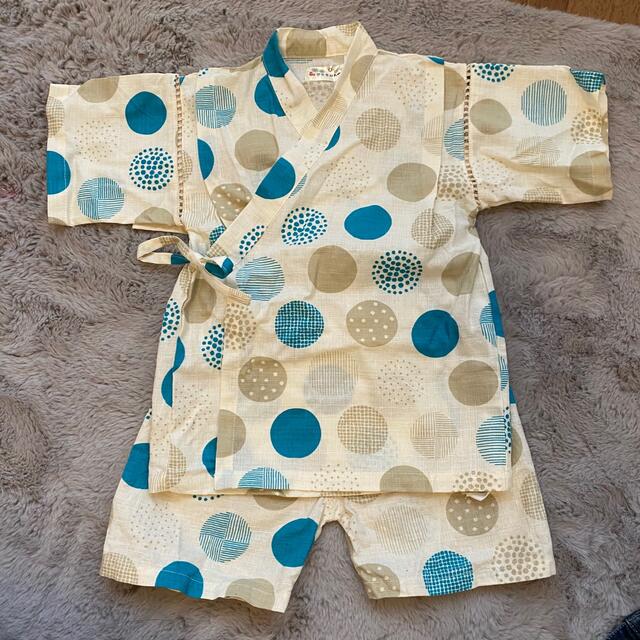 しまむら(シマムラ)の甚平　水玉　100 キッズ/ベビー/マタニティのキッズ服男の子用(90cm~)(甚平/浴衣)の商品写真