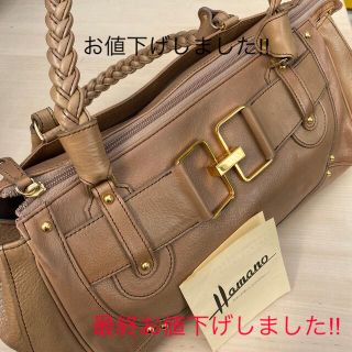 ハマノヒカクコウゲイ(濱野皮革工藝/HAMANO)のらんぼるねぇねぇ様専用　HAMANO  ライトブラウン　ショルダーバッグ　未使用(ショルダーバッグ)