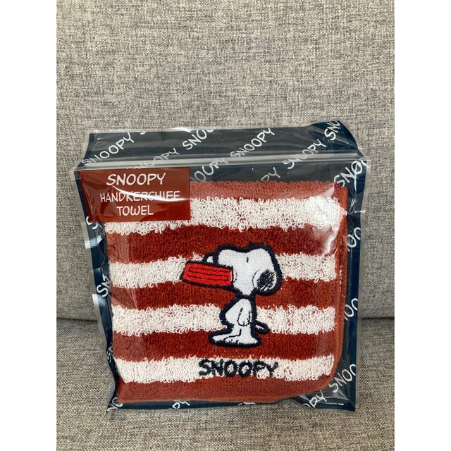 SNOOPY(スヌーピー)の【スヌーピー】ハンカチ タオル（赤） ハンドメイドのファッション小物(ハンカチ/バンダナ)の商品写真