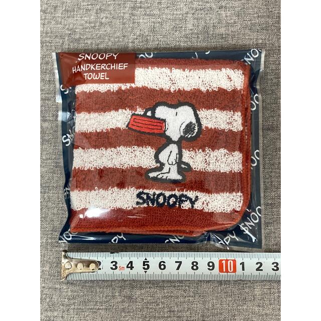 SNOOPY(スヌーピー)の【スヌーピー】ハンカチ タオル（赤） ハンドメイドのファッション小物(ハンカチ/バンダナ)の商品写真