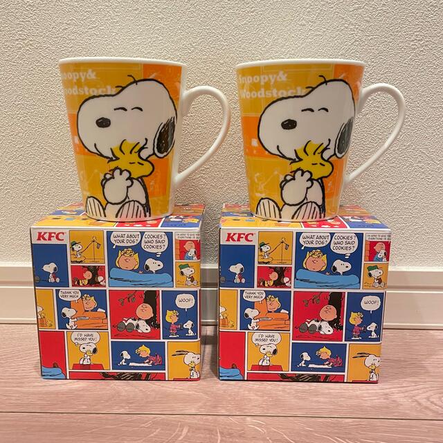 SNOOPY(スヌーピー)の[未使用]スヌーピー　トールマグ2点set ケンタッキーコラボ数量限定！ インテリア/住まい/日用品のキッチン/食器(グラス/カップ)の商品写真