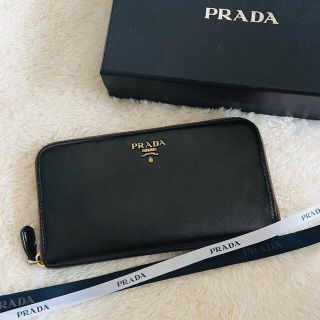 プラダ(PRADA)の美品 PRADA プラダ 長財布 ラウンドファスナー(財布)