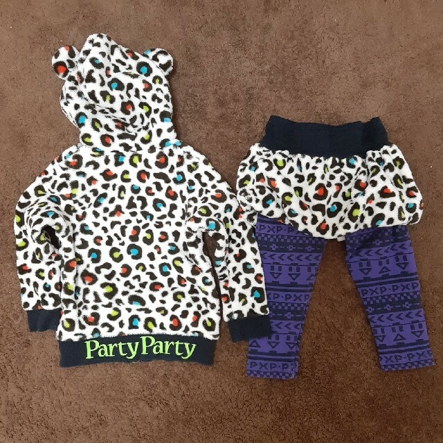 PARTYPARTY(パーティーパーティー)のpartyparty アニマル柄セットアップ キッズ/ベビー/マタニティのキッズ服女の子用(90cm~)(ジャケット/上着)の商品写真