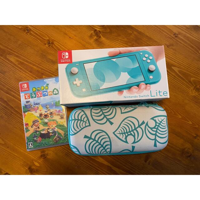 Nintendo Switch(ニンテンドースイッチ)のNintendo Switch LITE あつまれどうぶつの森セット エンタメ/ホビーのゲームソフト/ゲーム機本体(携帯用ゲーム機本体)の商品写真