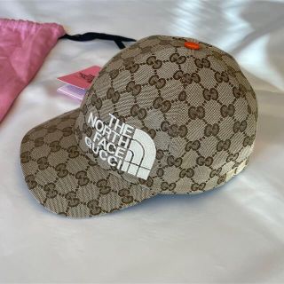 グッチ(Gucci)の国内正規　GUCCI×NORTHFACE  コラボ　CAP Mサイズ　 gg柄(キャップ)