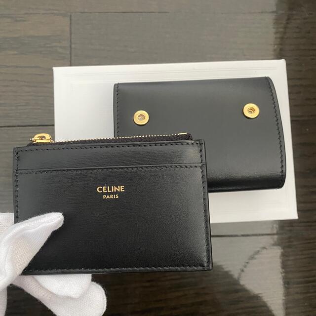 新品未使用CELINE コイン入れ付コンパクトウォレット シャイニーカーフ