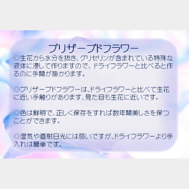 ケース付きプリザーブドフラワー/ハーバリウム加工用/レジン充填フラワー ハンドメイドのフラワー/ガーデン(プリザーブドフラワー)の商品写真