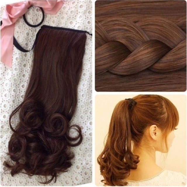 🆕新品✨ナチュラルﾍｱｰ🤎Brown★ｱｳﾄﾚｯﾄ★ポニーテールウィッグ単品 レディースのウィッグ/エクステ(ロングカール)の商品写真