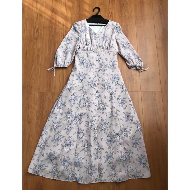 新品★ウィルセレクション★ヴィンテージボタニカルロングワンピース★ラ