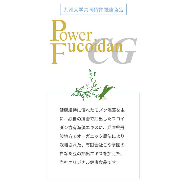 九州大学共同特許関連商品パワーフコイダンCG