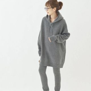 プラージュ(Plage)のプラージュ les Tendre BIG HOODIE ＋ ニットレギンス(ニット/セーター)