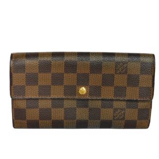 ルイヴィトン(LOUIS VUITTON)のルイ・ヴィトン ポルトフォイユ・サラ 二つ折り ダミエ 長財布 N61734(財布)