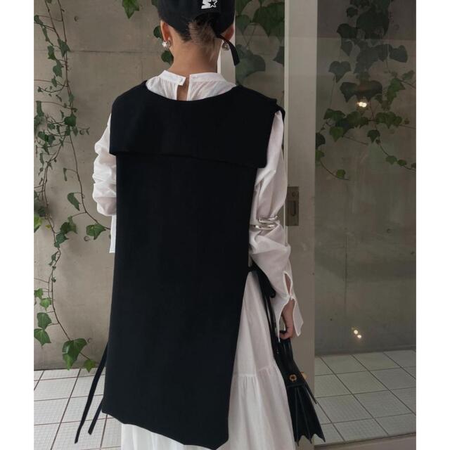 Ameri VINTAGE(アメリヴィンテージ)のAmeriVINTAGE*COLLAR KNIT VEST WITH DRESS レディースのワンピース(ロングワンピース/マキシワンピース)の商品写真