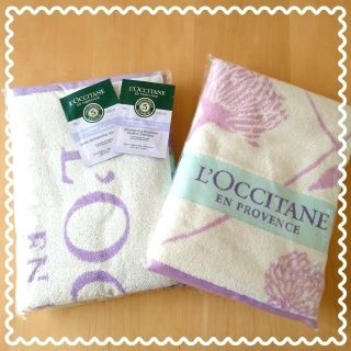 ロクシタン(L'OCCITANE)の【新品・未開封】L'OCCITANEバスタオル2枚(タオル/バス用品)