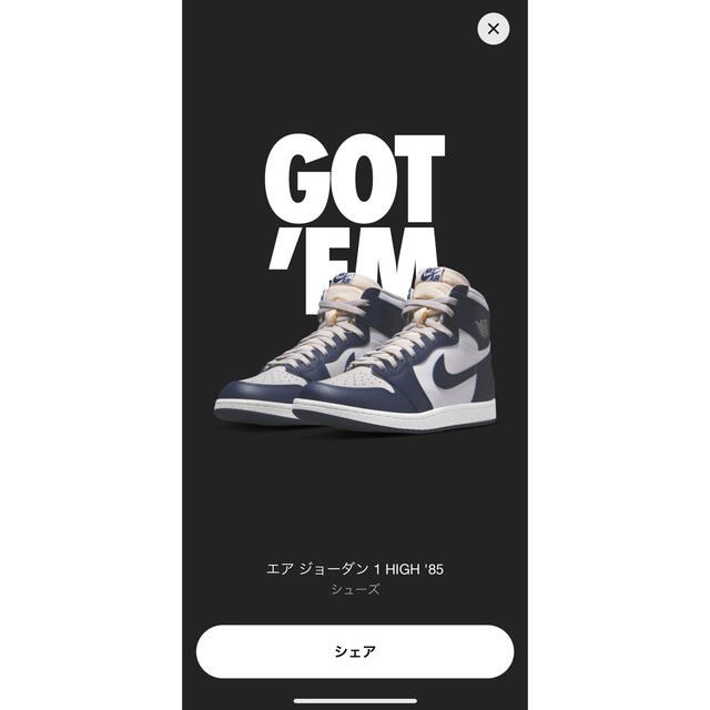 Nike Air Jordan 1 High 85  27.5cmメンズ