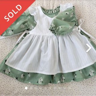 ワンピース&フリルエプロンのセット⭐80size(ワンピース)