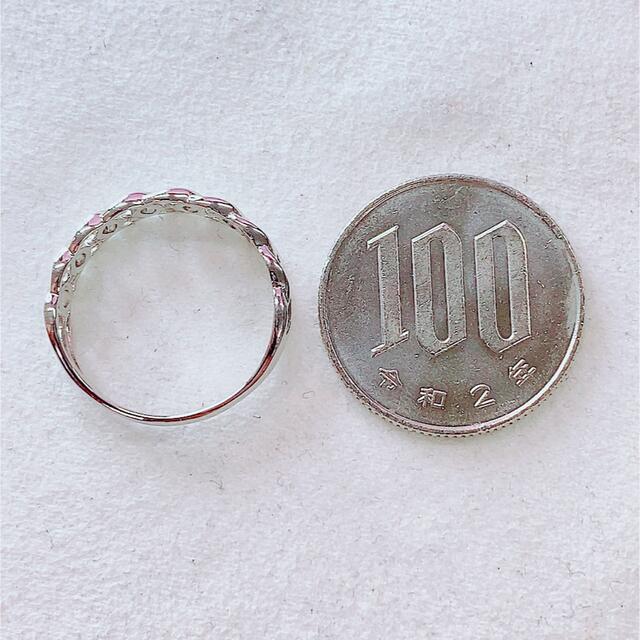 ★Pt950★✨プラチナ クロスリング指輪15号ハーフエタニティ レディースのアクセサリー(リング(指輪))の商品写真