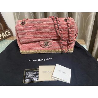 シャネル(CHANEL)の【美品】紗栄子さん愛用　シャネル　ツイード　バッグ　マトラッセ　ピンク　(ハンドバッグ)