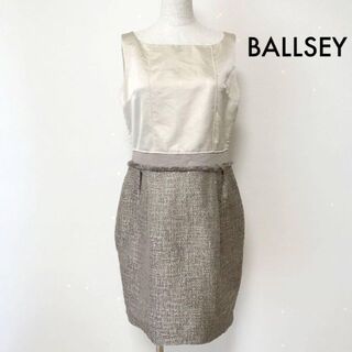 ボールジィ(Ballsey)のボールジィ BALLSEY シルク混 切替 ノースリーブ ワンピース 38M(ミニワンピース)