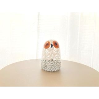 イッタラ(iittala)のOwlet Lumi 小さな白いフクロウ Oiva Toikka バード 箱あり(置物)