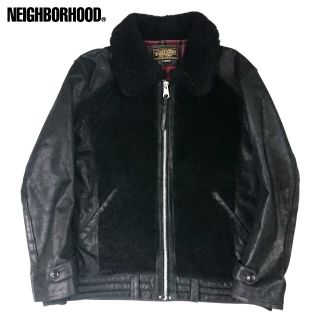 ネイバーフッド(NEIGHBORHOOD)の12AW ネイバーフッド 最高級ラムムートンファーカウレザーグリズリージャケット(レザージャケット)