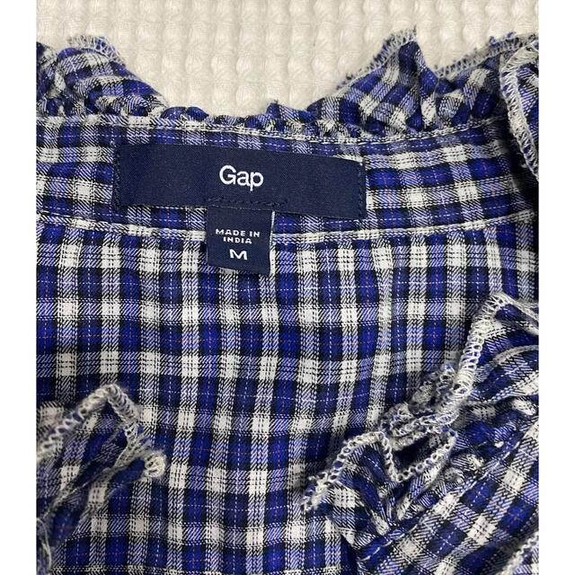 GAP(ギャップ)の可愛い♡Gap チェックフリルシャツ　ブラウス　サイズM レディースのトップス(シャツ/ブラウス(長袖/七分))の商品写真