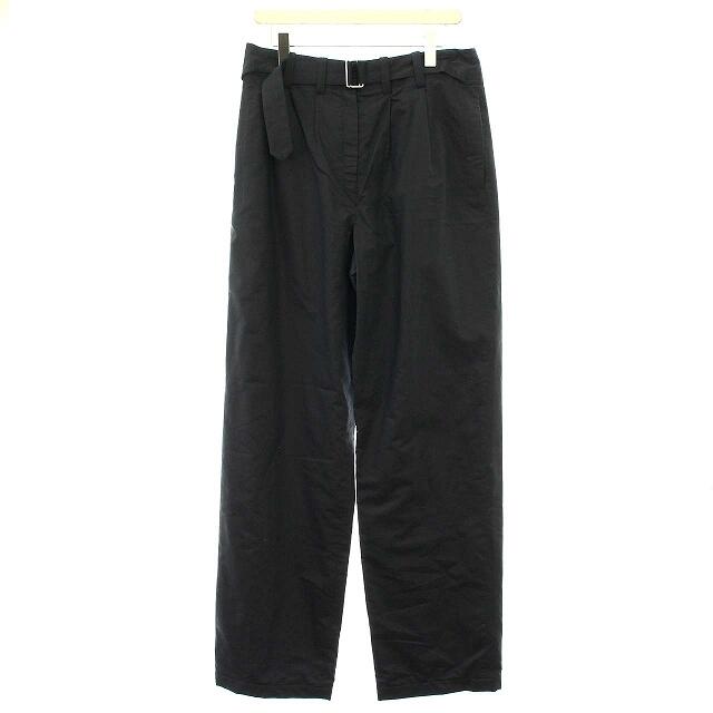 ルメール LEMAIRE 21SS パンツ ベルテッド タック 38 M 黒のサムネイル