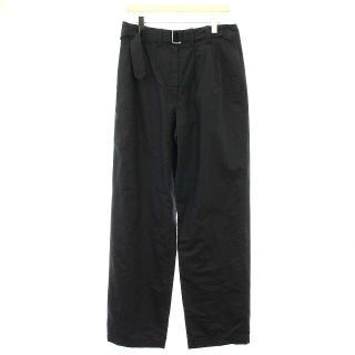 ルメール(LEMAIRE)のルメール LEMAIRE 21SS パンツ ベルテッド タック 38 M 黒(スラックス)