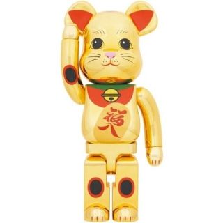 メディコムトイ(MEDICOM TOY)の【抽選当選新品未開封】BE@RBRICK招き猫福入金メッキ1000%ベアブリック(キャラクターグッズ)