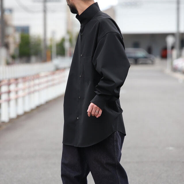 【Graphpaper】#21AW別注 Stand Collar Shirt 黒 5