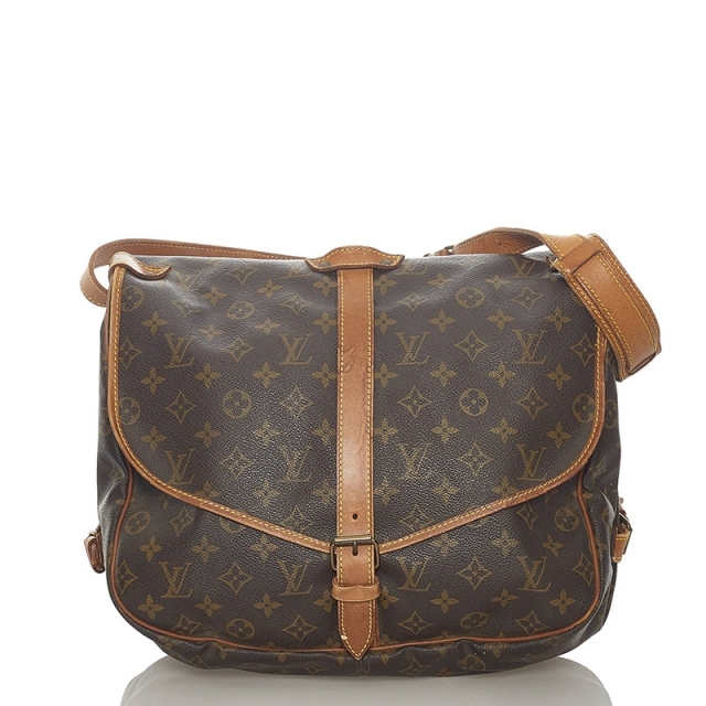 ルイ ヴィトン モノグラム ソミュール35 ショルダーバッグ M42254 PVC レディース LOUIS VUITTON 【1-0043125】