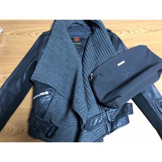 ダブルスタンダードクロージング(DOUBLE STANDARD CLOTHING)の『専用』ダブルスタンダード本革ライダースJK&デシグアルのバック(未使用品)(ライダースジャケット)