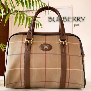 バーバリー(BURBERRY)の正規品 BURBERRY オールドバーバリー ノバチェック レザーボストンバッグ(ボストンバッグ)