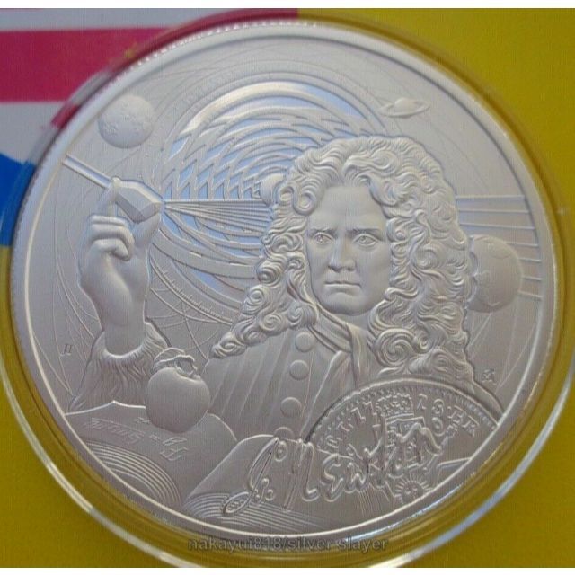 2022 最新　 1　オンス　銀貨　　NIUE icon Newton貨幣