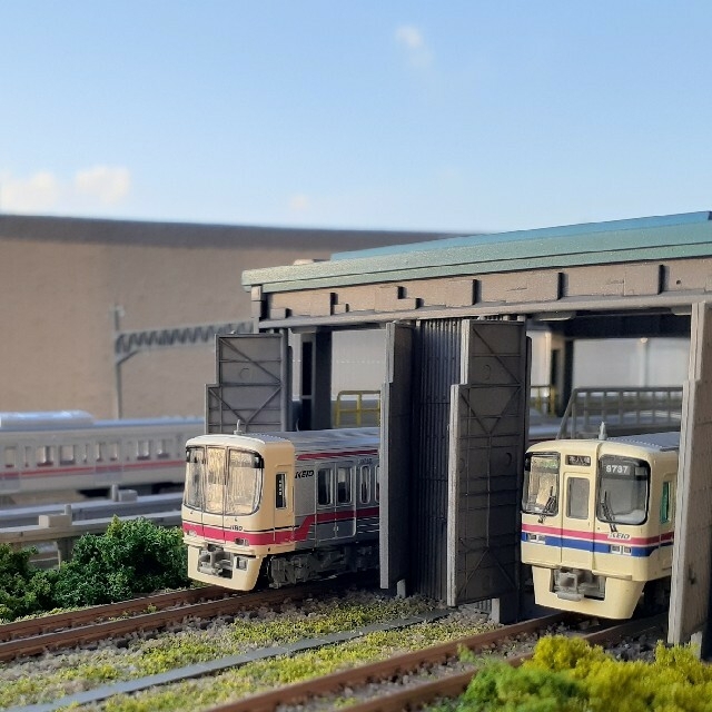 鉄道模型ジオラマ 車両基地