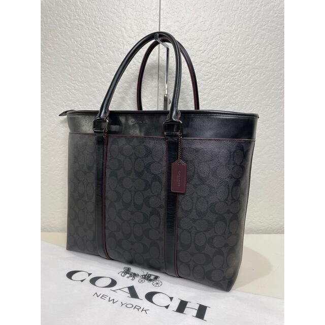 COACH(コーチ)の格安　定価10万　コーチ ビジネス　レザー　バッグ　トートバッグ　メンテ済み メンズのバッグ(ビジネスバッグ)の商品写真