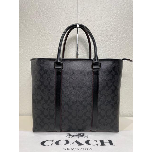 COACH(コーチ)の格安　定価10万　コーチ ビジネス　レザー　バッグ　トートバッグ　メンテ済み メンズのバッグ(ビジネスバッグ)の商品写真